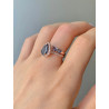 Sparkle & Shine! Vintage London Blue Topaz Ring Set in 14K Rose Gold – Perfect for Engagements, Anniversaries, & Birthdays