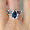 Sparkle & Shine! Vintage London Blue Topaz Ring Set in 14K Rose Gold – Perfect for Engagements, Anniversaries, & Birthdays